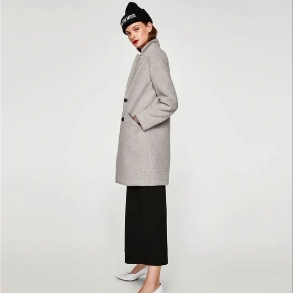Zara Gray Outerwear Coat XS - Picture 4 of 11